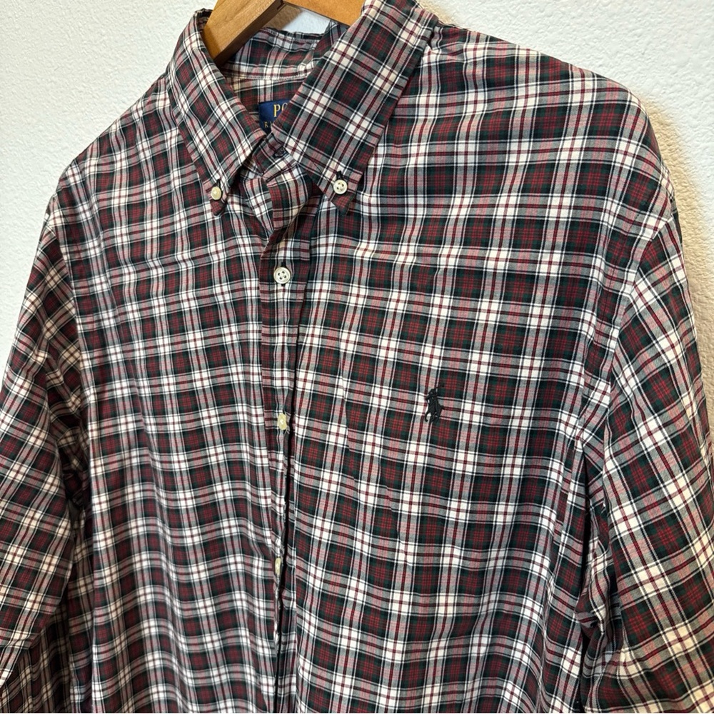 Polo by Ralph Lauren Men's Red‎ Plaid Shirt XL
